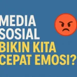 Ilustrasi orang yang terlihat emosi karena media sosial