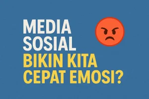 Ilustrasi orang yang terlihat emosi karena media sosial